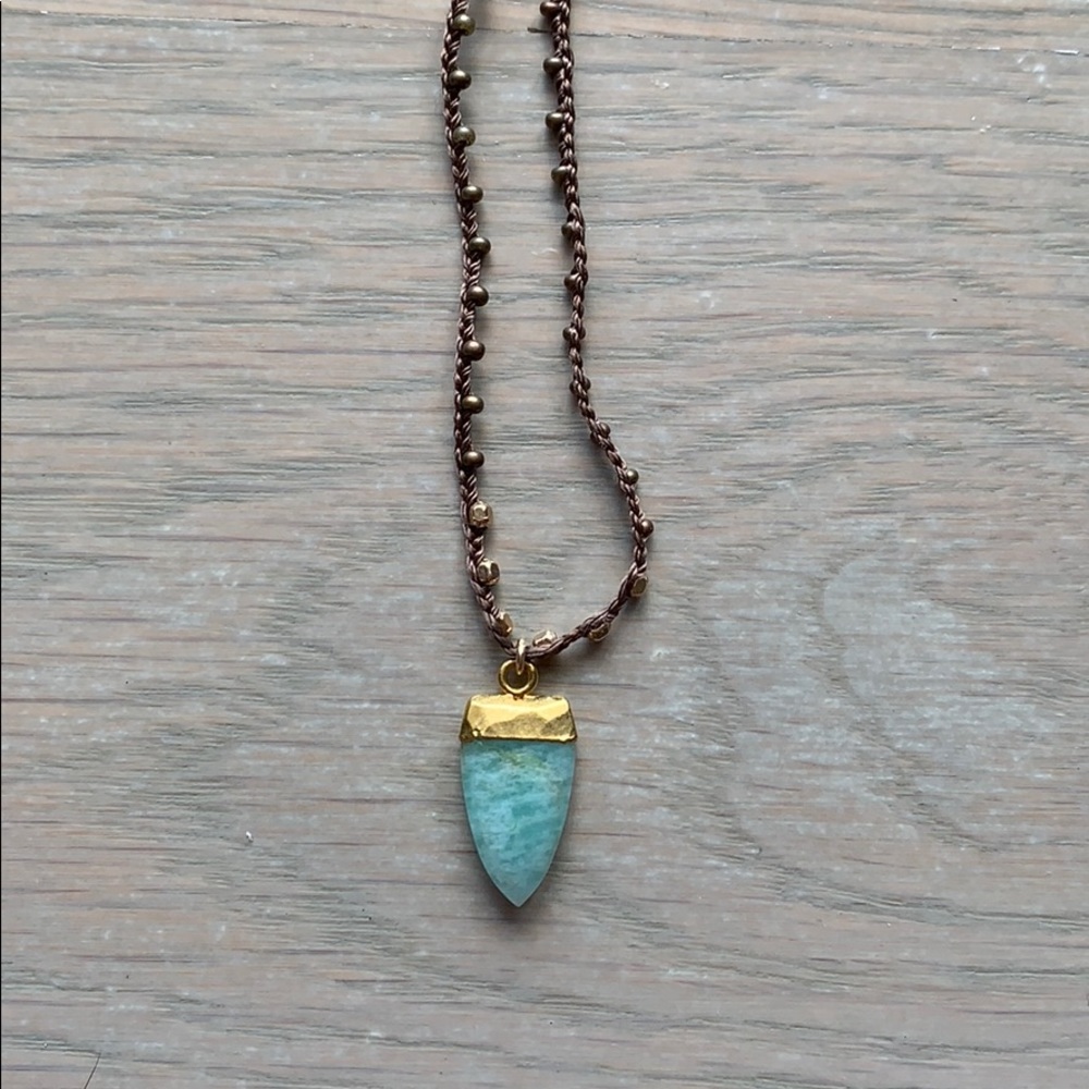 TURQUOISE ARROW PENDANT NECKLACE